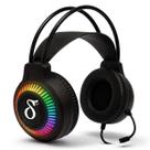 Headset Gamer RGB LED Colorido com Microfone Omnidirecional Ajustável Áudio Estéreo Alta Qualidade para PC Notebook Consoles