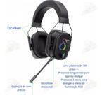 Headset Gamer Rgb Wireless Delta Fb505 500mah Preto