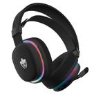 Headset Gamer Sem Fio Evolut KON EG350, RGB, Recarregável, Bluetooth 5.3 e 3.5mm, Microfone Removivel, Driver 40mm - Preto