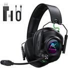 Headset Gamer Sem Fio Krysenix 2.4 GHz RGB com Microfone e Drivers de 50 mm