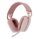 Headset Gamer sem Fio Logitech Vibe 100 - Drivers 40mm - Lightspeed e Bluetooth - Rosa - 981-001223