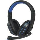 Headset Headphone Gamer Fone Ouvido P2 Super Bass com Microfone Pc Jogo Preto Azul Exbom HF-G230
