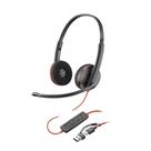 Headset HP Poly Blackwire 3220 Stereo, USB-C/USB-A, Preto - 8X228A6