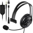Headset Joso com fio, monoauricular, com microfone e adaptador USB-C