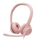 Headset Logitech H390 - Rose/Branco