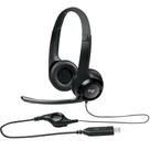 Headset Logitech H390 Stereo Áudio Digital USB Preto