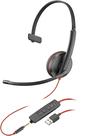 Headset Poly Blackwire 3215 USB-A Com Fio Mono On-Ear Preto Headset Poly Blackwire 3215 USB-A Com Fio Mono On-Ear Preto