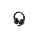 Headset pro conexão p2 c/adaptador p3 preto cabo 210cm cancelamento de ruido drive controle de volume e microfone driver 30mm