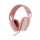 Headset Sem Fio Logitech Zone Vibe 100 Bluetooth Rosa - 981-