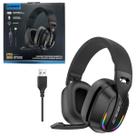 Headset Usb Com Microfone Cabo 2 Metros Gamer Komc Led Rgb