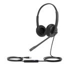 Headset Yealink UH34 USB com dois fones, compatível com Teams, preto