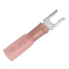 Heat Shrink Spade Terminal Pacer 22-18 AWG 8 Stud Size, pacote com 25 Heat Shrink Spade Terminal Pacer 22-18 AWG 8 Stud Size, pacote com 25