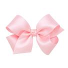 Hebilla para el cabello Wee Ones con moño clásico de satén francés, mediano, rosa claro