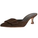 Heeled Mules Divanne para mulheres Slingback Pumps Kitten Heels