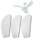 Hélice 3 pás mdf branca p/ ventilador de teto max color tron
