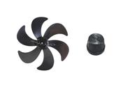 Hélice compatível Ventilador Britânia Philco 6 Pás 40cm Preta com Porca Trava