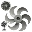 Hélice De Ventilador Para Modelo Mallory Cinza 30cm 6 Pás Plástico Reforçado Resistente Ventilação