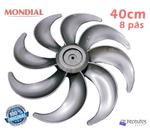 Hélice p/ ventilador mondial 40 cm - 8 pás prata (original)