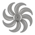 Helice para ventilador 8 pas 50cm prata mondial vtx-50-8p