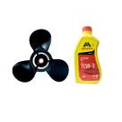 Hélice Suzuki 25hp 30hp 2T 10.1 4 x 13 Óleo Menzoil 1 Litro