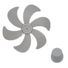 Hélice + Trava Para Ventilador Britânia 40cm 6 Pás Cinza Mega Turbo 40