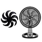 Hélice Ventilador Britânia BVT480 Turbo 40cm 8 Pás Preta
