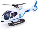 Helicóptero Eletrônico da Polícia a Pilha Luz Música e Hélice Giratória