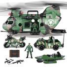 Helicóptero Militar 10 em 1 JOYIN com Luz e Som - Conjunto de Brinquedos para Crianças