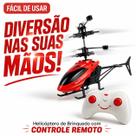 Helicoptero RC Infantil Sensor Inducao Controle Remoto Recarregavel Alta Estabilidade Seguro
