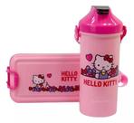 Hello Kitty Kit Lunch Box Marmita, Talher E Garrafinha Hello Kitty Kit Lunch Box Marmita, Talher E Garrafinha