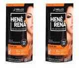 Hene em Gel Rená Preto Café (Preto Escuro) 10x180gr Alisa, tinge e Da Brilho Embelleze
