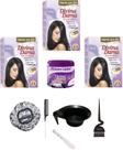 Hene em Po Divina Dama 03x50gr Jaborandi (Incolor, Chocolate, Preto, Azulado, Castanho) kit 502 Hene em Po Divina Dama 03x50gr Jaborandi (Incolor, Chocolate, Preto, Azulado, Castanho) kit 502