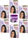 Hene em Po Divina Dama 06x50gr (Incolor, Chocolate, Preto, Azulado, Castanho)+Mascara 500gr Incolor