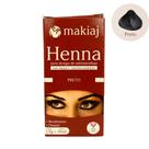 Henna para Sobrancelhas Makiaj - Preto - henna 1,5g + fixador 10ml - rendimento e fixacao Henna para Sobrancelhas Makiaj - Preto - henna 1,5g + fixador 10ml - rendimento e fixacao