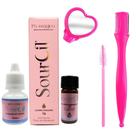 Henna Para Sobrancelhas Sourcil Designer Profissional Kit Designer Navalha Escova Espelho