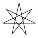 Heptagrama 30cm estrela de 7 pontas