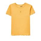 Hering Kids Blusa Manga Curta Ribana Amarelo