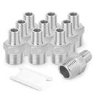 Hex Nipple TAISHER 304 de aço inoxidável de 3/8 polegadas macho x 1/4 de polegada macho