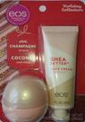 Hidr. Labial Lip Balm Pink Champagne + Hidr. Mãos Coconut EOS