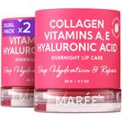 Hidratante labial MAREE Lip Mask Overnight, pacote com 2 unidades com ácido hialurônico