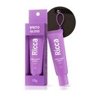 Hidratante Labial Uva Efeito Gloss Protetor com Chaveiro para Bolsa Ziper 10g Ricca