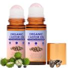 Hidratante para a Pele WXZTC Óleo de Rícino Orgânico com Rolo de Quartzo Rosa 50ml