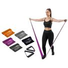 Hidrolight Kit 5 Faixas Elástica Exercícios Pilates TPE FL71