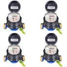 Hidrômetro Unijato Modelo Alfa Mnf 3M/H Dn20x115 04 Peças Relógio Inclinado Azul