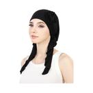 Hijab Floral De Cor Sólida Para Mulheres, Turbante Muçulmano Com Cauda Longa, Lenço De Cabeça