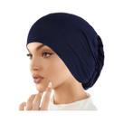 Hijab Muçulmano De Cor Sólida Para Mulheres, Touca Turbante Macia E Elástica, Acessórios Para Cabelo