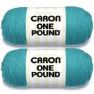 Hilo Caron One Pound Aqua 454g/742m Acrílico 4 Medio 2 Paquetes