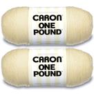 Hilo Caron One Pound Crema 454g/812yds Acrílico Paquete de 2 Hilo Caron One Pound Crema 454g/812yds Acrílico Paquete de 2