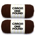 Hilo Caron One Pound Espresso Paquete de 2 de 454g Acrílico Medio Hilo Caron One Pound Espresso Paquete de 2 de 454g Acrílico Medio