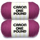 Hilo Caron One Pound Morado Paquete de 2 454g Acrílico 4 Medio Hilo Caron One Pound Morado Paquete de 2 454g Acrílico 4 Medio